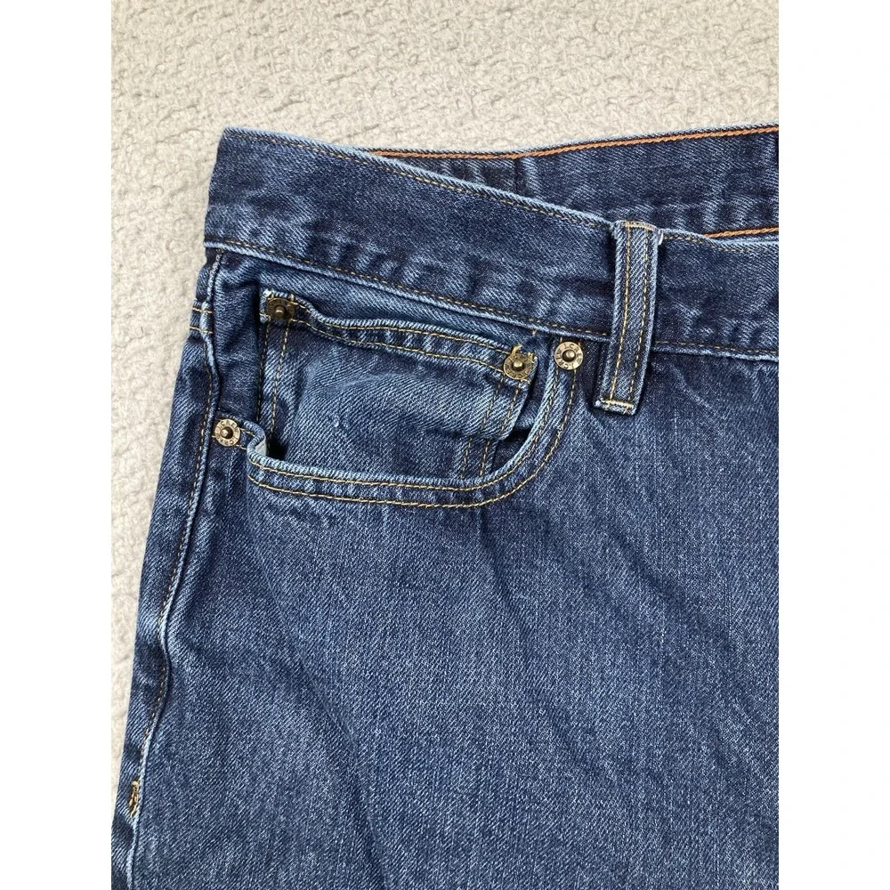 J Crew Jeans Mens 33x32‎ (32x30) Blue The Bleecker Straight Medium Wash Denim